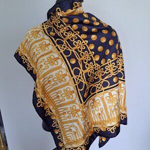 Art Of Silk Tie Rack Women's Silk Tie Multicolor Gold Chains New Tags Old Money